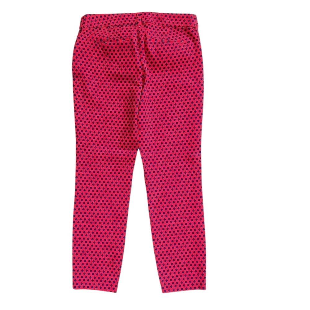 Old Navy Cropped Ankle Pants Stretch Red Black Dots Belt Loops Stretchy | EUC - Picture 4 of 5